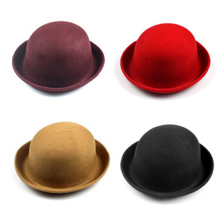 Unisex Card dome fedoras female male fashion cashmere autumn and winter hat multicolor