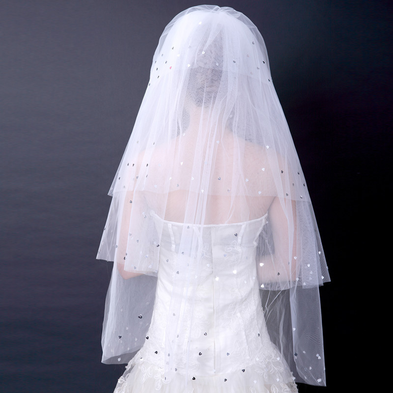 Urged bride quality bridal veil wedding dress veil long veil  white