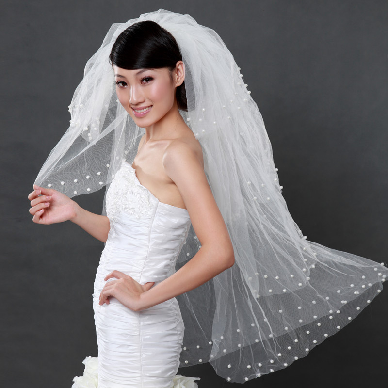 Urged bride rhinestone quality bridal veil wedding dress veil long veil 030