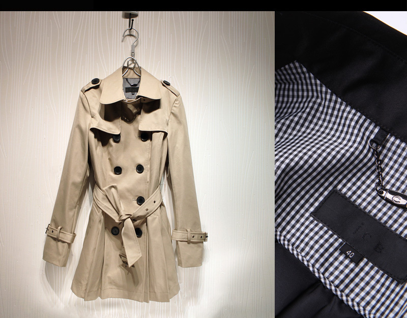 Uuna 2013 spring and autumn new arrival skirt trench deep khaki high quality