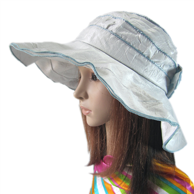 Uv hat women's outdoor large brim beach hat sun-shading silk flower decoration