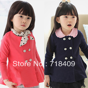 UYGD03//spring o-neck princess child baby girls clothing outerwear top
