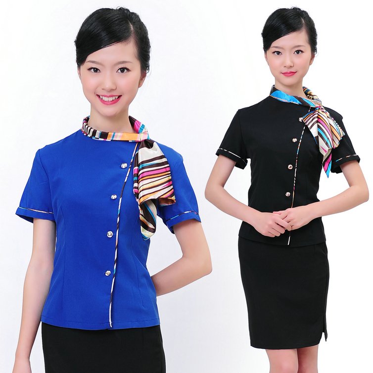 V front desk front desk work wear female flight attendants clothing bag