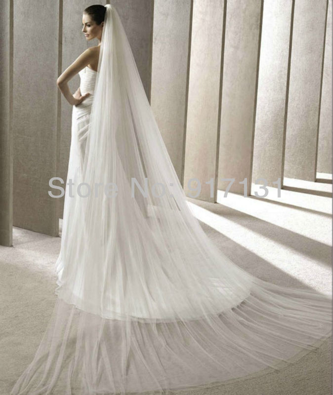 V013 Wedding Veils  Tulle Two Layers 2M Long,Free Shipping!!
