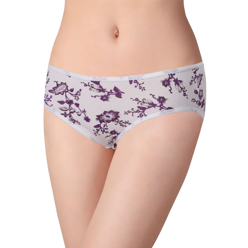 V8 / Free Shipping! / 2013 new  Women underwear fashion printing wood fiber briefs  for Wholesale sales