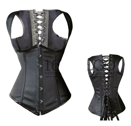 Vampire Gothic Tight Palace Royal Bodybuilding Bust Vest 5072