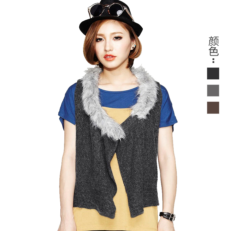 VANCL sweater female detachable faux classic vest a2025