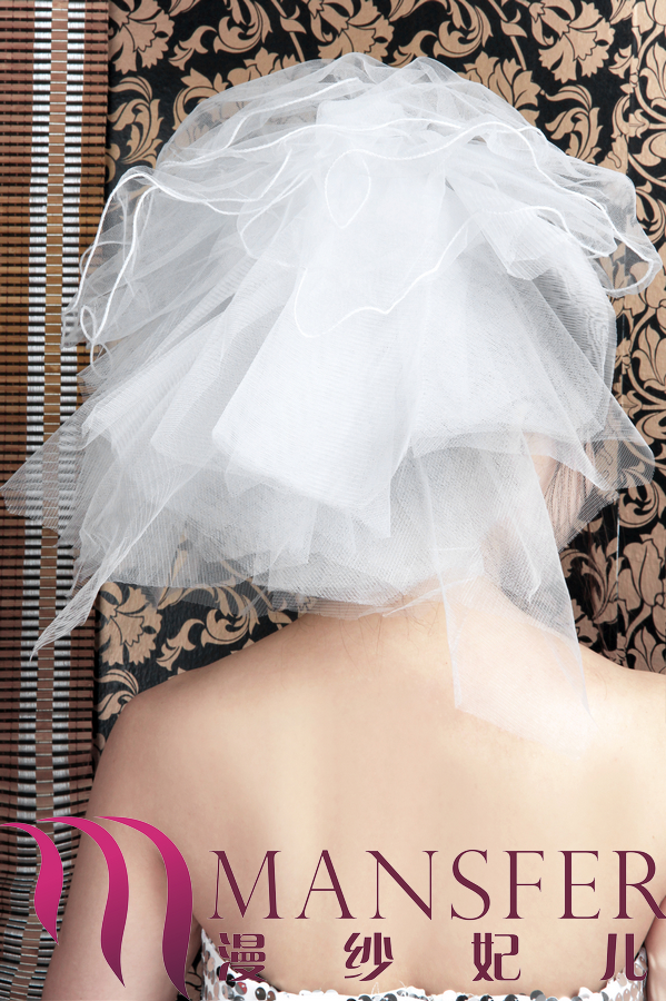 Veil short veil bride yarn formal wedding dress accessories ts-515