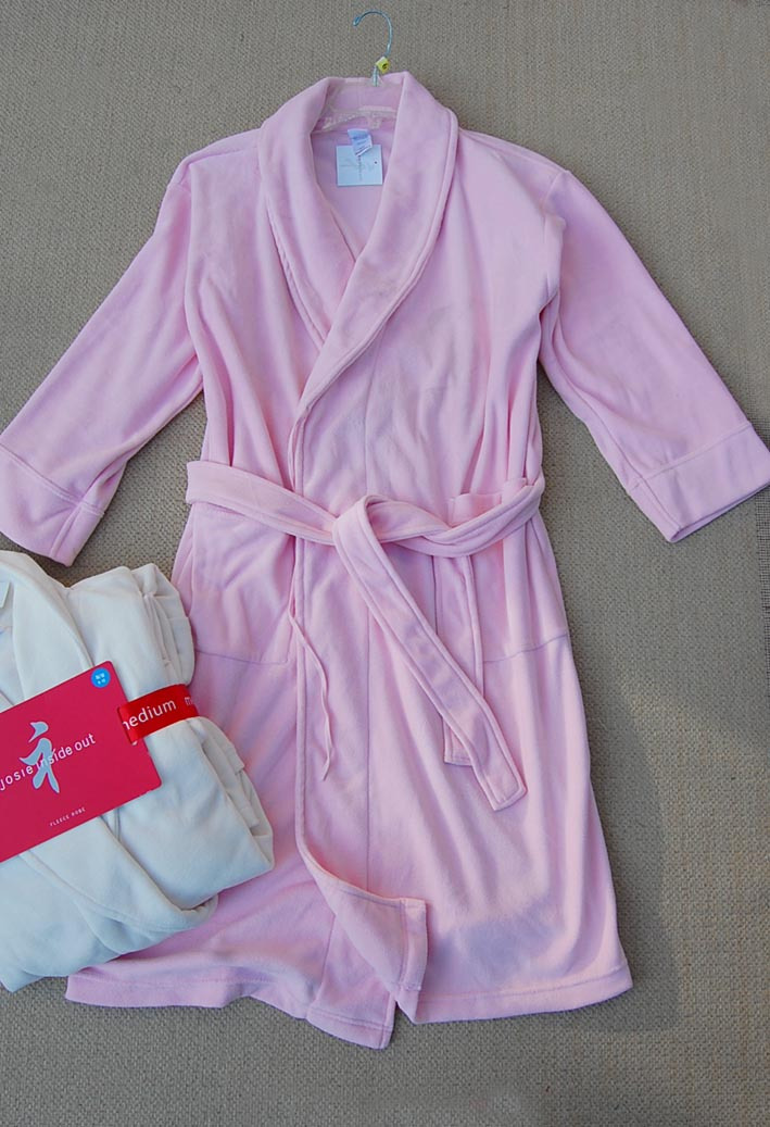 Velvet robe pink