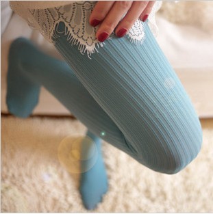 Vertical Candy Striped Velvet Pantyhose,You Feel Very Thin,Best Gift WZ003