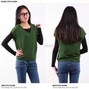 Vest autumn new arrival 2012 yarn vest waistcoat all-match V-neck sleeveless sweater loose women's