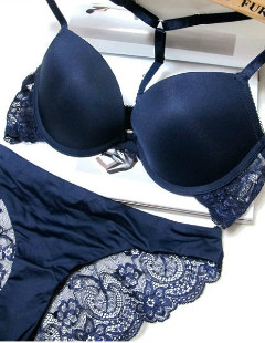 Victoria vs sexy lace glossy seamless underwear front button bra set