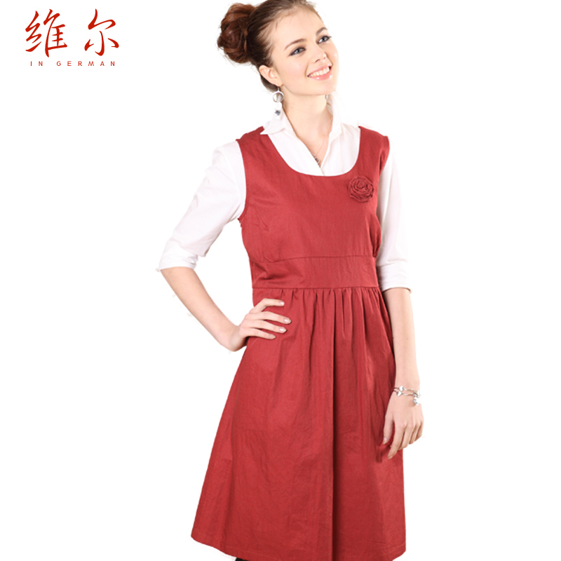 Villmergen radiation-resistant maternity clothing maternity spring radiation-resistant full dress silver fiber