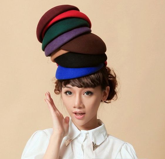 Vintage fashion fedoras elle fashion female dome small billycan spring and autumn winter decoration cap hat