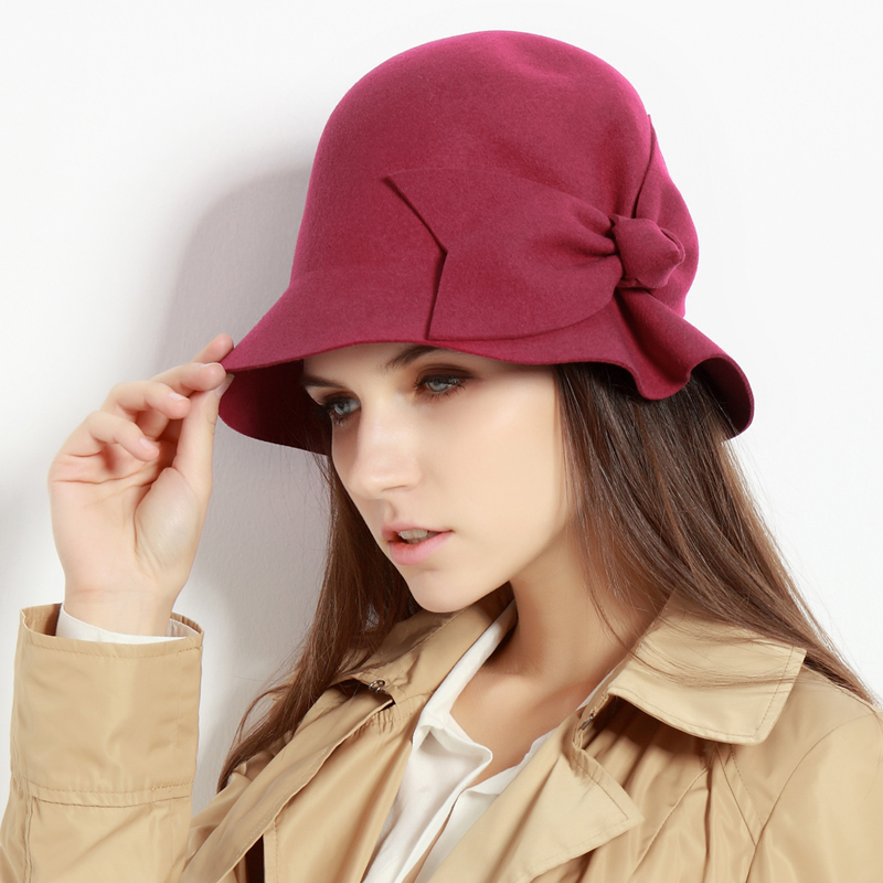 Vintage fashion mossant women's autumn and winter hat wool cap winter hat bucket hat
