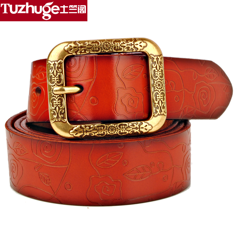 Vintage genuine leather belt all-match Women fashion cowhide belt