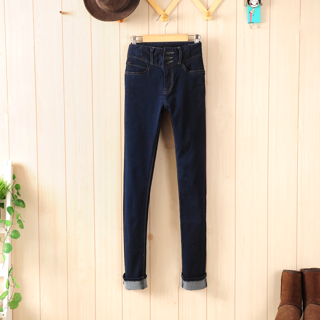 Vintage high waist jeans skinny pants boot cut jeans bk4016