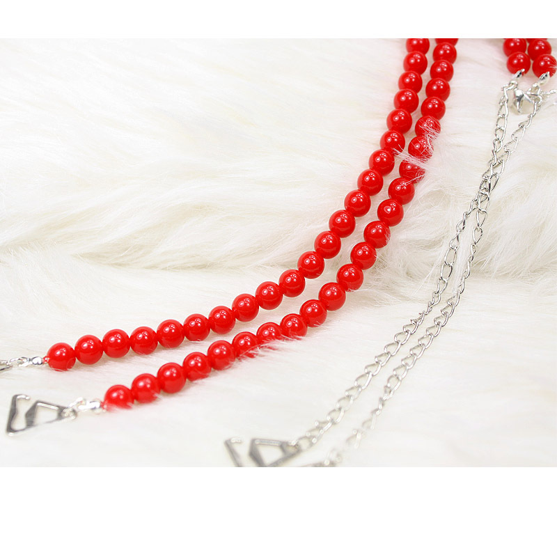 Vintage resin beads marine ltico metal double-shoulder shoulder strap pectoral girdle