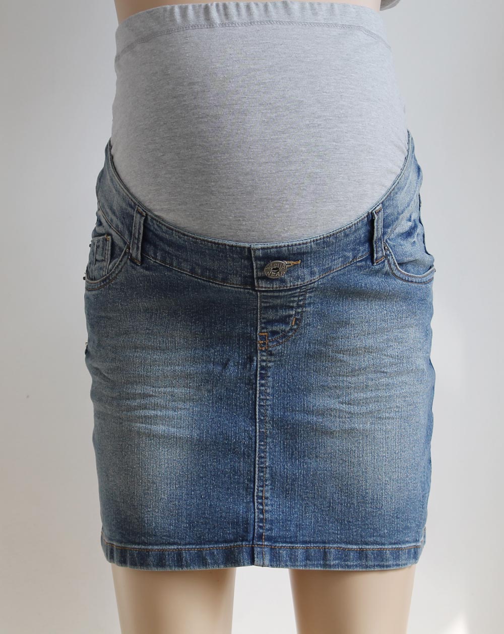 Vintage retro finishing ultra elastic maternity short skirt denim  short  fashion skirt 2
