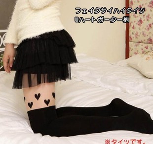 Vintage royal patchwork color block decoration pantyhose stocking thick legging socks autumn and winter female stockings