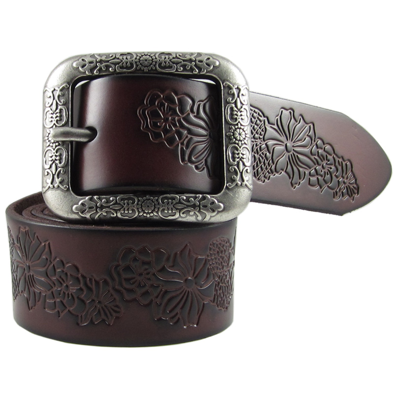 Vintage royal set Women genuine leather strap casual pin buckle genuine leather strap female belt