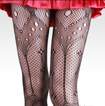 Vintage royal sexy cutout fishnet stockings pantyhose jacquard socks summer ultra-thin stockings female