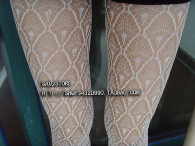 Vintage socks white pantyhose lace socks vintage fishnet stockings jacquard fishnet stockings 909