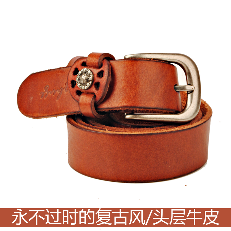 Vintage strap Women women's genuine leather first layer of cowhide belt all-match fashion