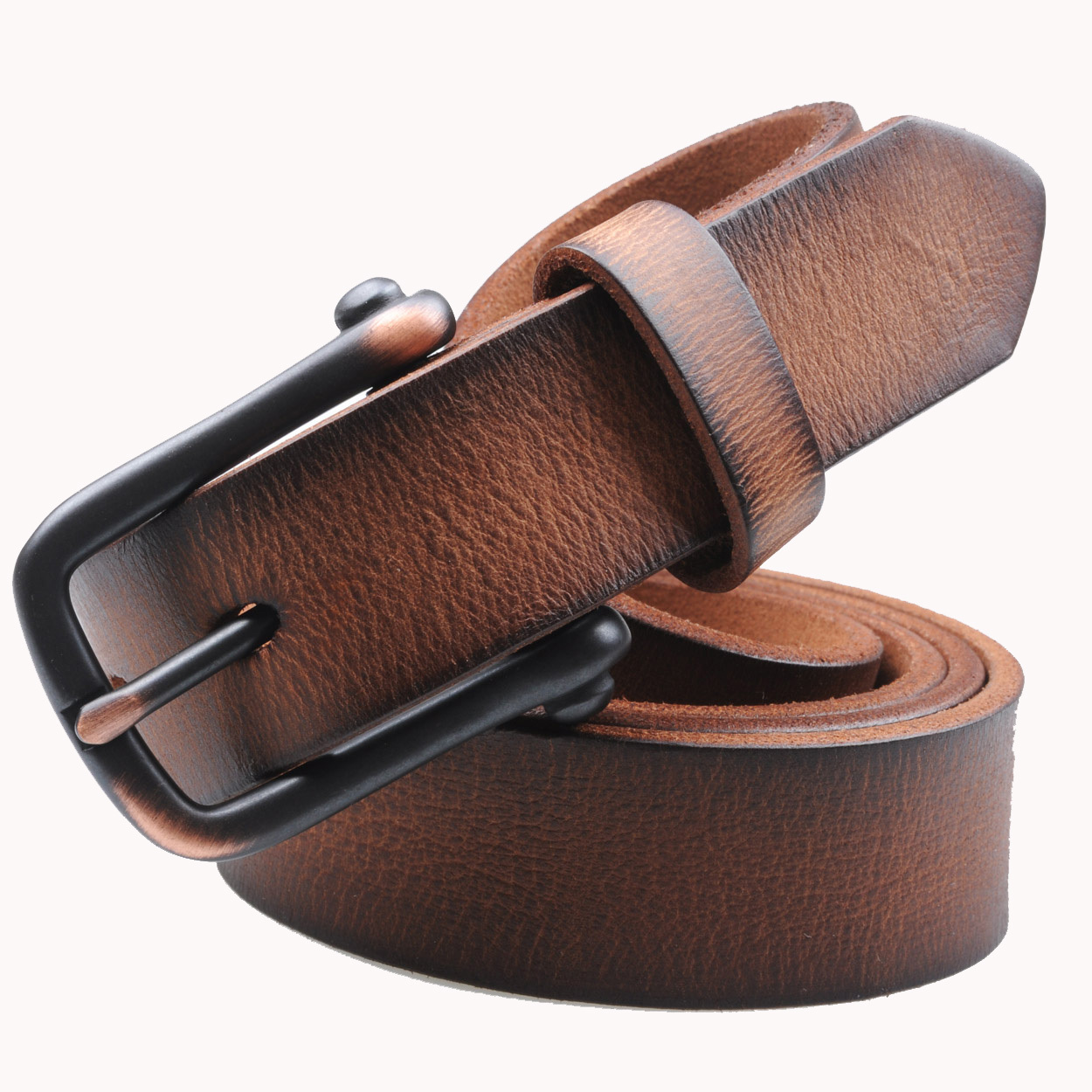 Vintage toucengp women's strap women's belt genuine leather pin buckle casual