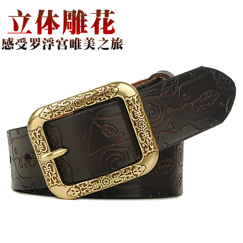 Vintage women's genuine leather belt female women's strap female fashion all-match cowhide casual pants belt