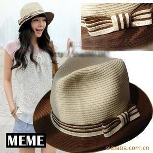 Vivi beach hat bohemia cap two-color papyral fedoras beach cap straw hat fashipn hat free shipping