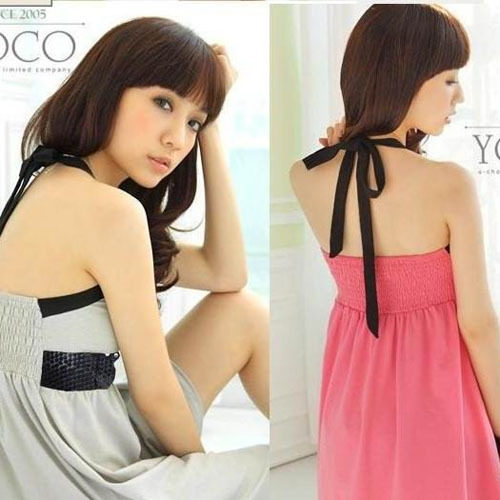Vivi chiffon big bow steps halter-neck shoulder strap underwear belt invisible belt pectoral girdle