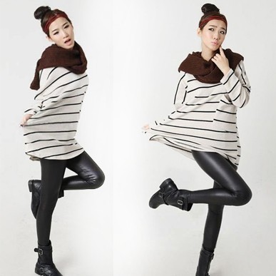 Vivi magazine the trend of fashion popular leather ankle length legging female