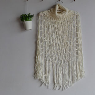 VIVI SHOP Clothes spring and autumn summer new arrival wool sweater cape cloak women's cutout