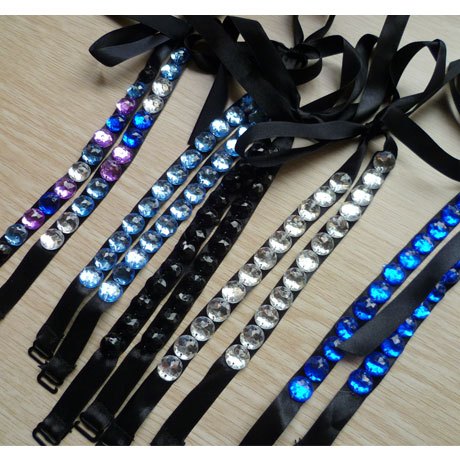 Vivi style all-match three-dimensional bow steps halter-neck gem shoulder strap gem underwear shoulder strap
