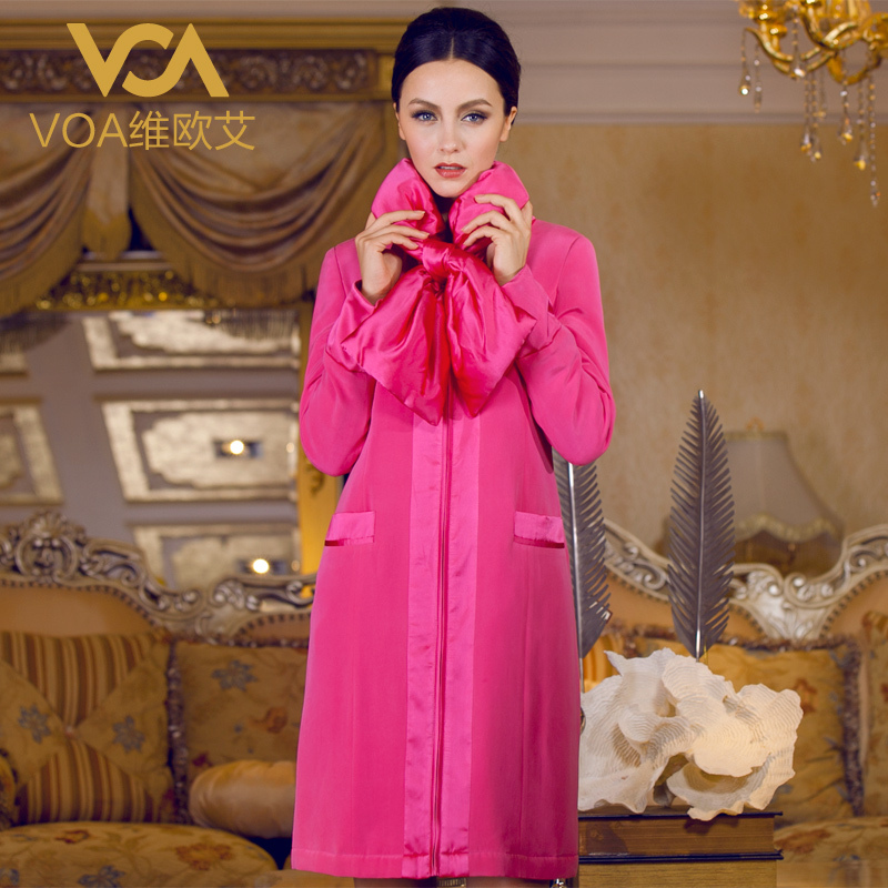 Voa silk heavy silk wadded jacket silk cotton-padded jacket m608