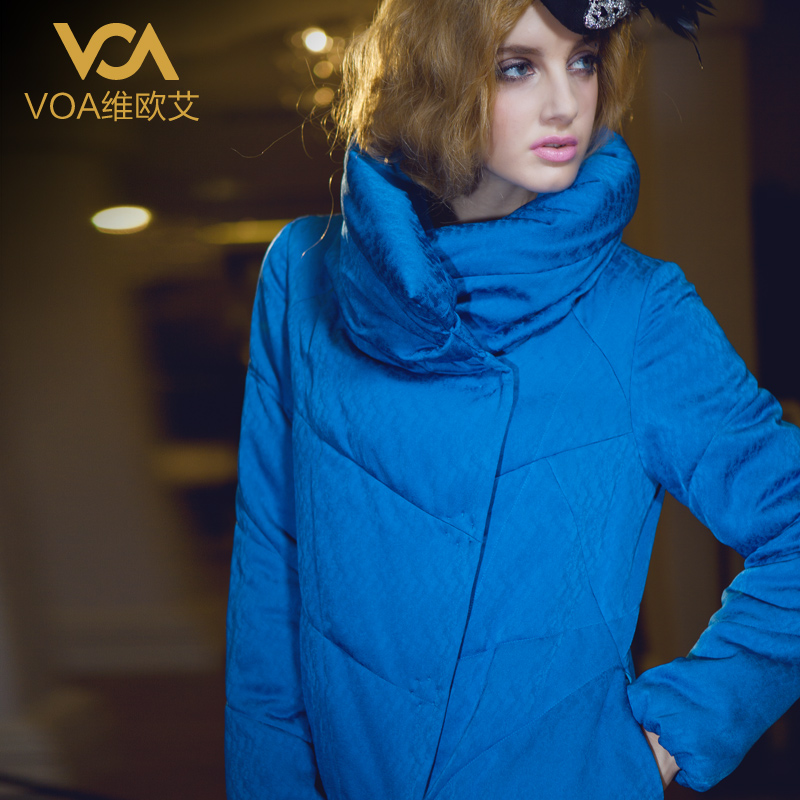 Voa silk new arrival solid color stand collar silk wadded jacket female m613