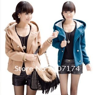 VOGUE,Autumn and Winter coat, Fit Stylish women Double Breasted jacket&outwear,lady's jackets,4 colors,S:M/L/XL/XXL,#0244