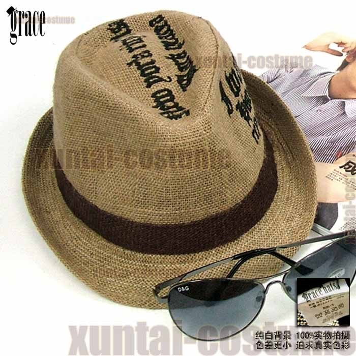 Vogue hot summer hat pure hemp breathable fitted head fedoras 298.0bcw chromophous