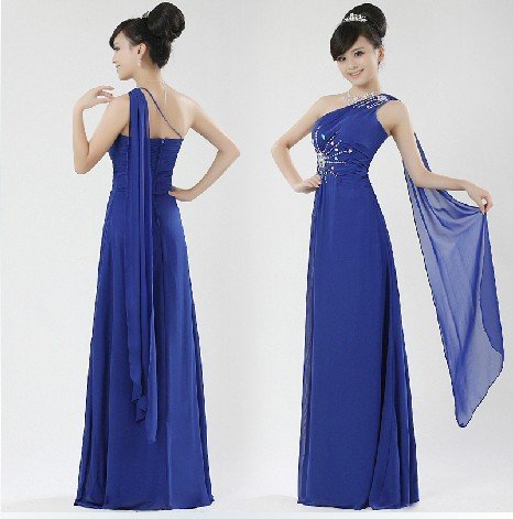 VSS1477   New style One Shoulder Beaded Celebrity Gown