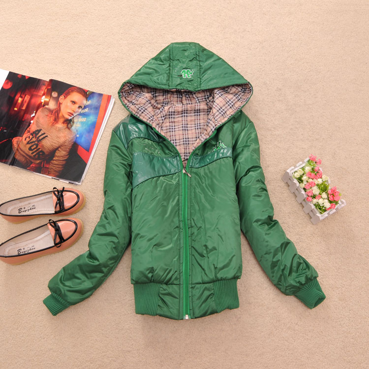 W-26 winter women's hooded thermal hooded wadded jacket outerwear chromophous - 0.62