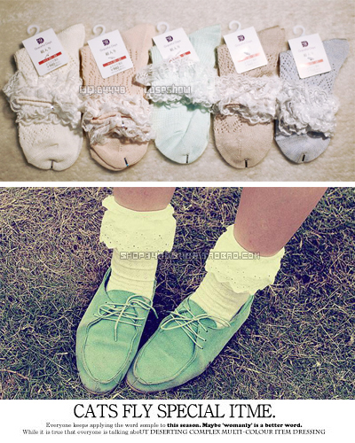W sweet summer white lace decoration cutout crotch sock vintage Women socks