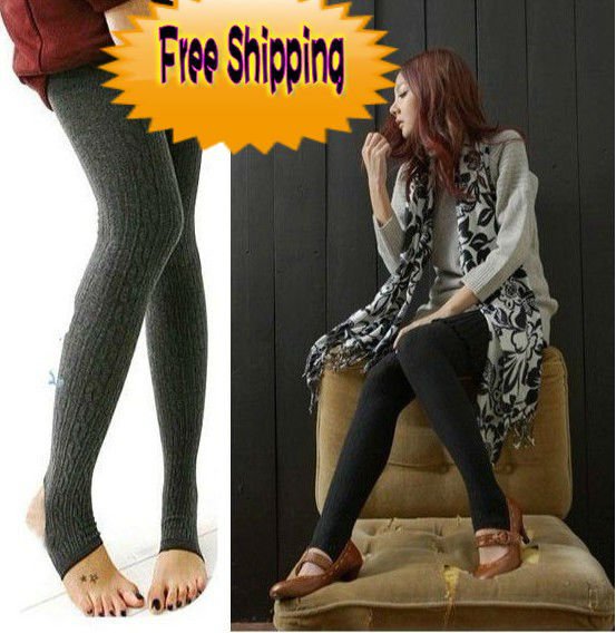 W001 free shipping !thicker cotton knitted flexible leggings/women stockings /ladies pantyhorse 10 pcs=1 lot  hot sale in 2011