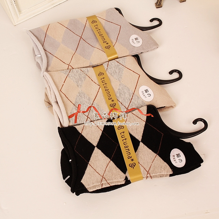 W10 socks roll-up hem all-match women's 100% cotton 100% cotton socks pile of pile of socks