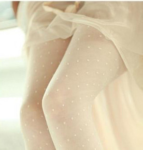 W36 sexy fashion oblique stripe dot women's stockings thin pantyhose