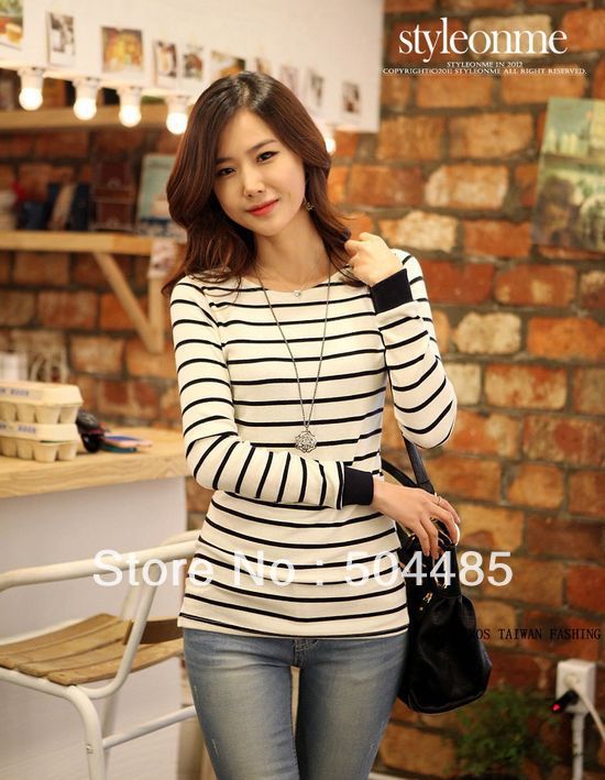 [W567] 2012 women clothing,blouse,women clothing,stripe clothing,sheath dress Free Shipping
