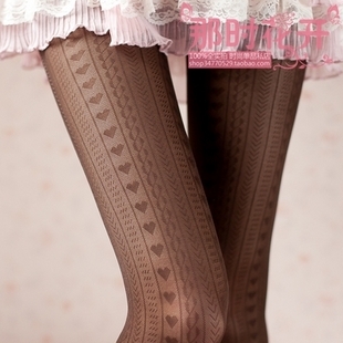 W64 stockings cutout pantyhose heart twisted bars nsutite stockings