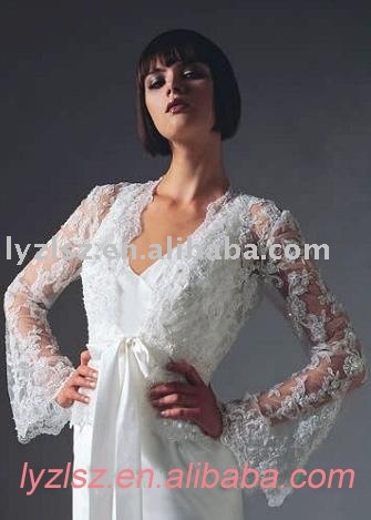 WA0176 elegant lace wedding jacket