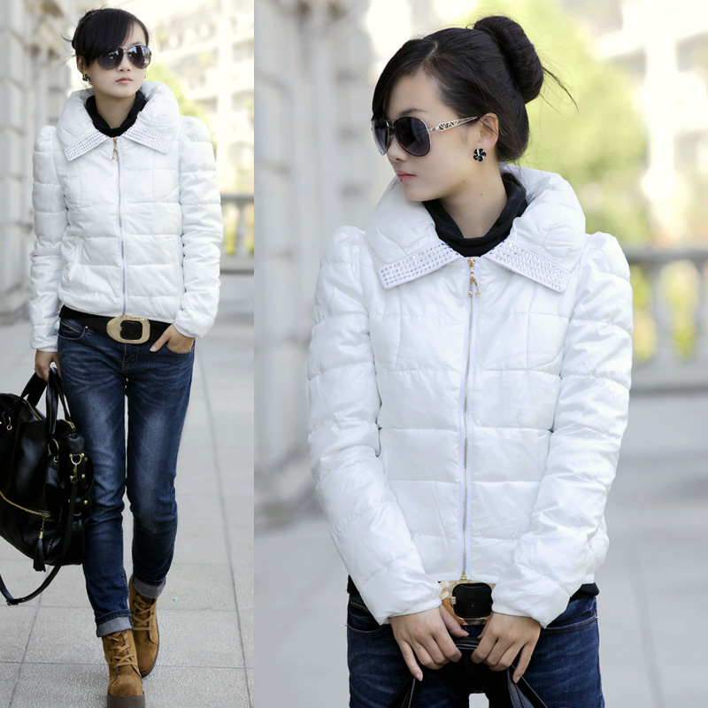 Wadded jacket 2012 autumn and winter thickening stand collar plus size cotton-padded jacket female wadded jacket women's