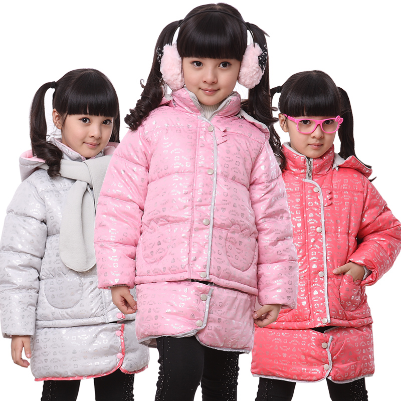 Wadded jacket cotton-padded jacket female child wadded jacket outerwear children's clothing female child set thermal wadded